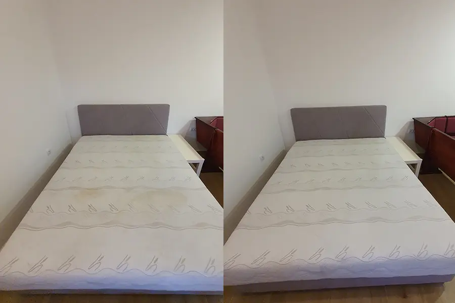 Dubinsko pranje kreveta i duseka pre i posle